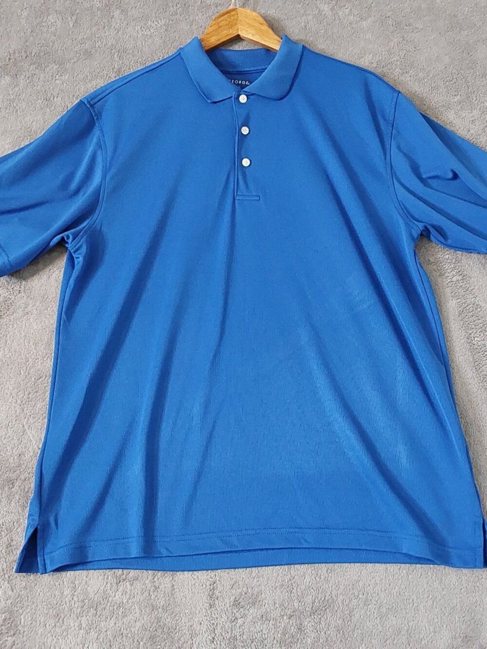 George Blue Performance Polo Shirt Men’s Large 42-44 Casual Golf
